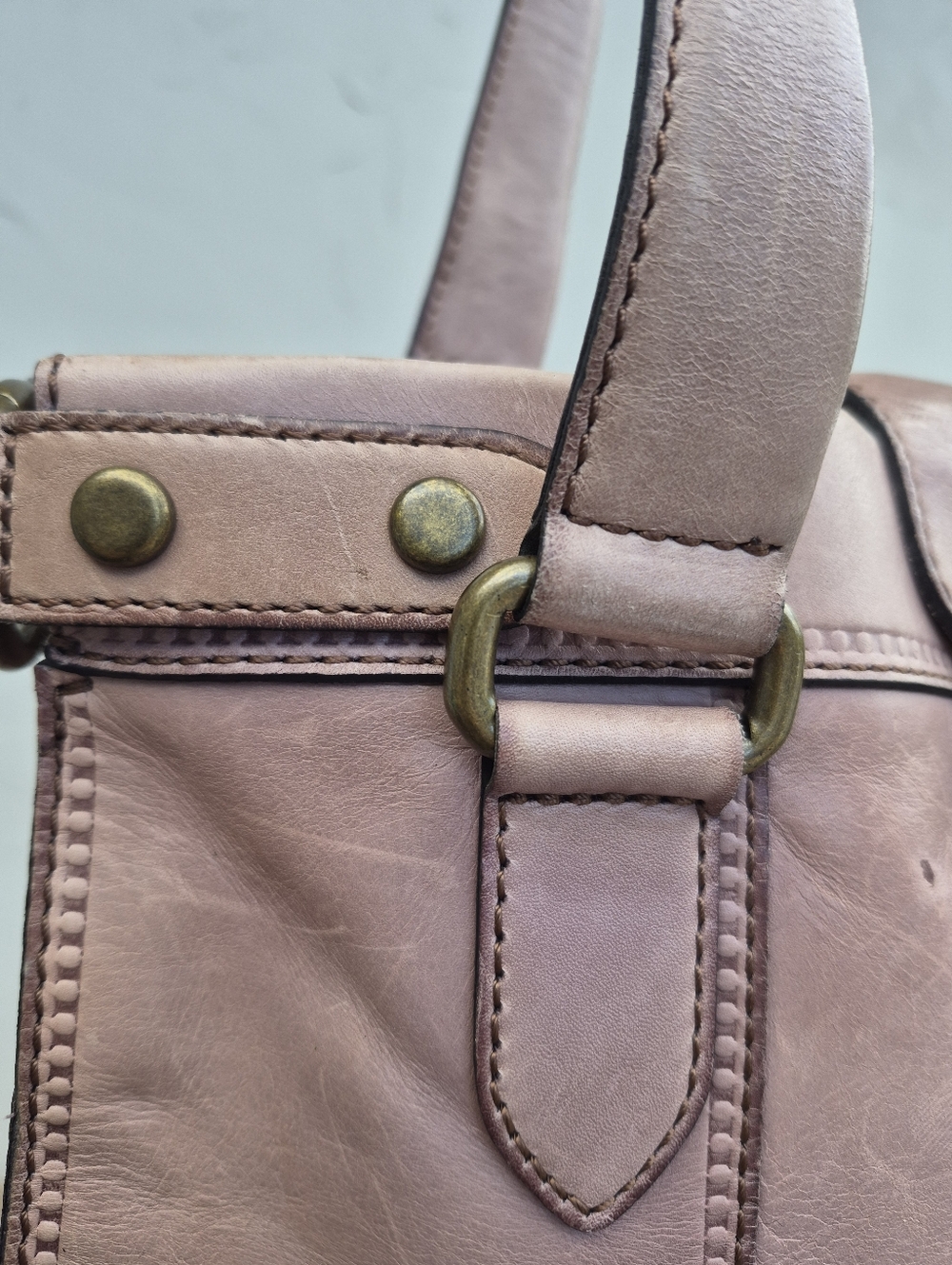 Fossil Vintage Leather Satchel Shoulder Bag - Picture 8 of 16
